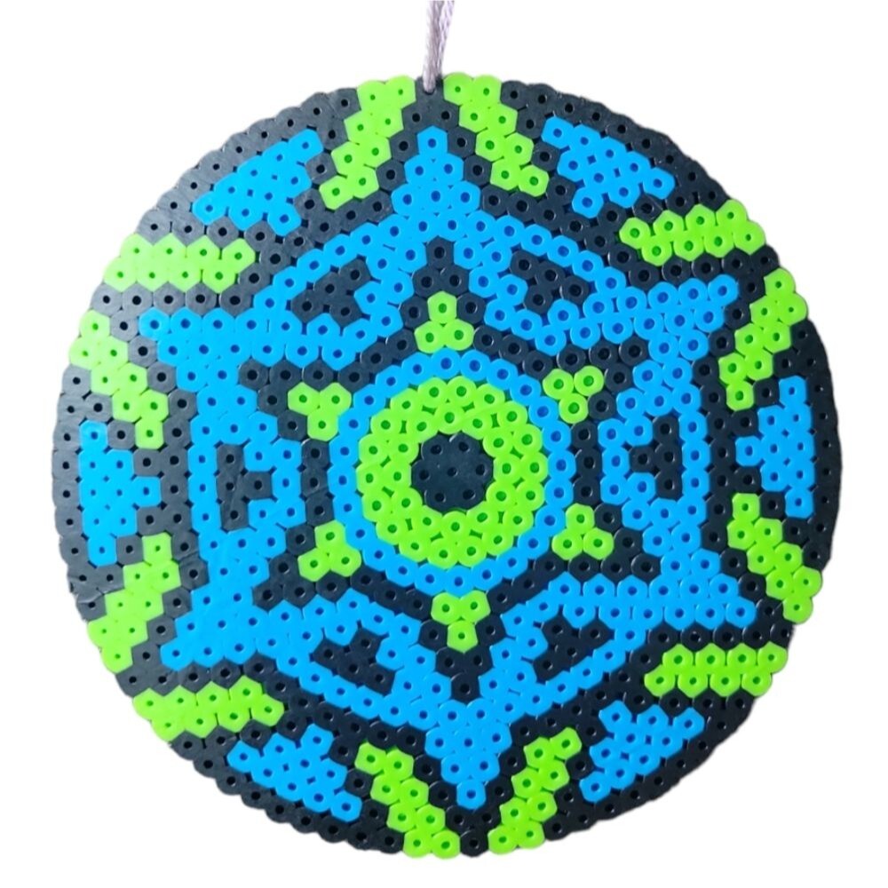 HANDMADE BLUE"& GREEN MANDALLA WINDOW/WALL HANGER